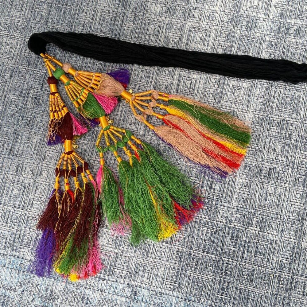 Hair Paranda Multi Color Cultural Parandi Hair Accessories Braided Pranda New - Picture 9 of 9